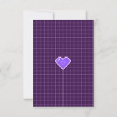 Geeky Gamer Adorable Nerdy Pixated Lila Nerdy Save The Date (Rückseite)