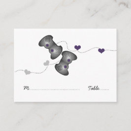 Geeky Gamer Wedding Platzkarten (Silver/Lila)