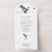 Geeky Gamers All in One Wedite Einladung | LILA (Innen Boden)