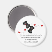 Geeky Gamers Save the Date Magnet, Dunkel Magnet (Vorderseite/Rückseite)