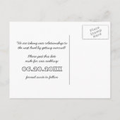 Geeky Gamers Save the Date Postcard Ankündigungspostkarte (Rückseite)