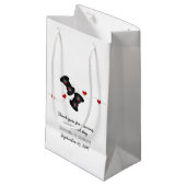 Geeky Gamers Wedding Gift Bag Dark Kleine Geschenktüte (Vorderseite Schrägansicht)