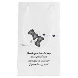 Geeky Gamers Wedding Gift Bag Silver Lila Kleine Geschenktüte