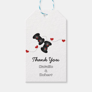 Geeky Gamers Wedding Gift Tags Dark Geschenkanhänger