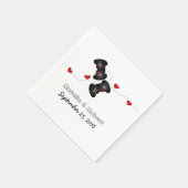 Geeky Gamers Wedding Paper Napkins Dark Serviette (Ecke)