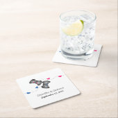 Geeky Gamers Wedding Paper Untersetzer Pink Blue (Vor Ort)