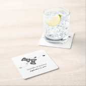 Geeky Gamers Wedding Paper Untersetzer Silver Lila (Vor Ort)