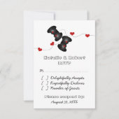 Geeky Gamers Wedding Response Card (Dark) RSVP Karte (Vorderseite)