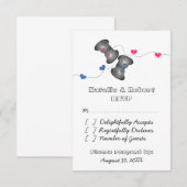 Geeky Gamers Wedding Response Card RSVP Karte (Vorne/Hinten)