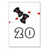 Geeky Gamers Wedding Table Card Dark Tischnummer (Vorderseite)