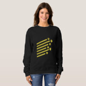 Geeky Geometric Yellow Polyhedral D20 Dice Set Sweatshirt (Vorne ganz)