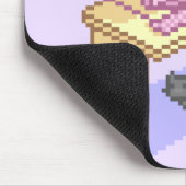 Geeky Girly Lila Pixel Art Computername Mousepad (Ecke)