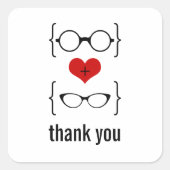 Geeky Glasses Danke an Stickers (Vorderseite)
