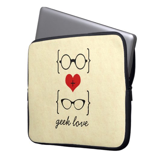 Geeky Glasses Electronics Sleeve (Vorderseite Links)