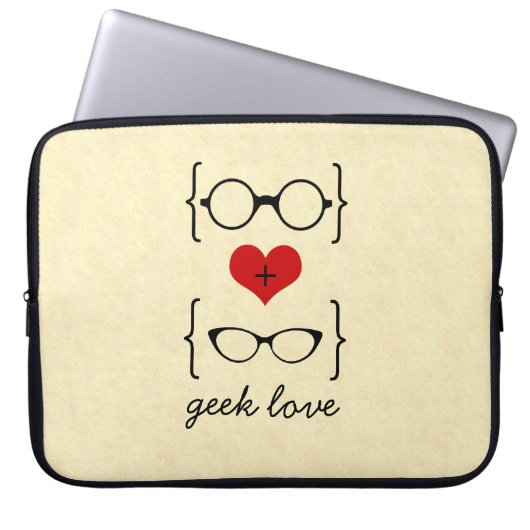Geeky Glasses Electronics Sleeve (Vorderseite)