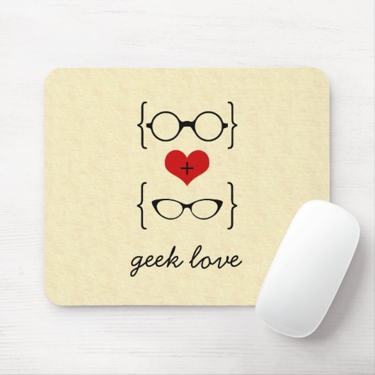 Geeky Glasses Mousepad (Mit Mouse)