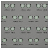 Geeky Glasses / Nerd Spektakel eigene Texte in bel Stoff (Muster)