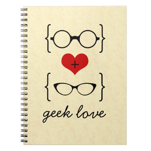 Geeky Glasses Notebook Notizblock (Vorderseite)