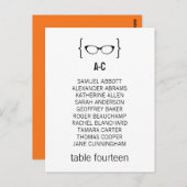 Geeky Glasses Seating Chart Postcard v2 Postkarte (Vorne/Hinten)