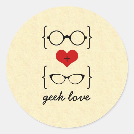 Geeky Glasses Stickers (Vorderseite)