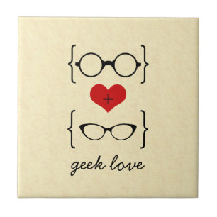 Geeky Glasses Tile Fliese
