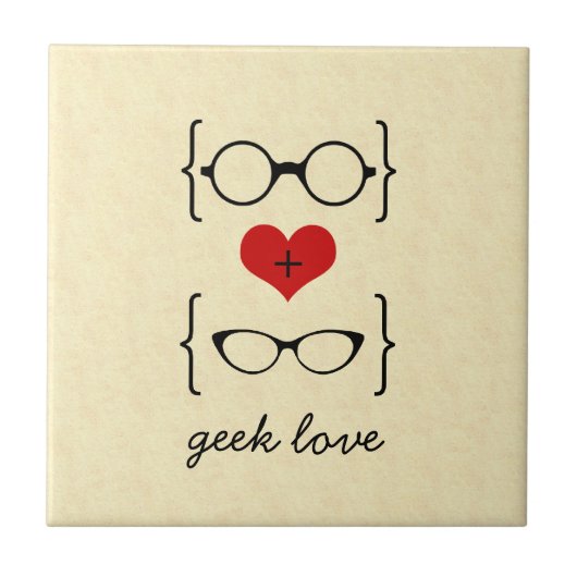 Geeky Glasses Tile Fliese (Vorderseite)