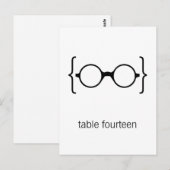 Geeky Glasses Tischnummer Postcard (Vorne/Hinten)