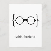 Geeky Glasses Tischnummer Postcard (Vorderseite)