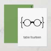 Geeky Glasses Tischnummer Postcard (Vorne/Hinten)