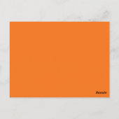 Geeky Glasses Tischnummer Postcard Orange Bkgrd2b (Rückseite)