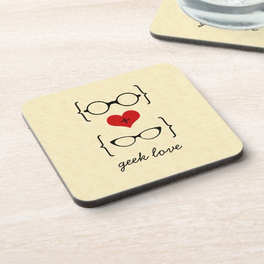 Geeky Glasses Untersetzer Set (Linke Seite)