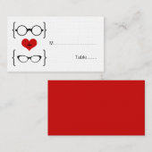 Geeky Glasses Wedding Platzkarten (Vorne/Hinten)