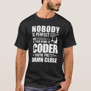 Geeky IT Computer Nerd Coder Niemand ist perfekt T-Shirt