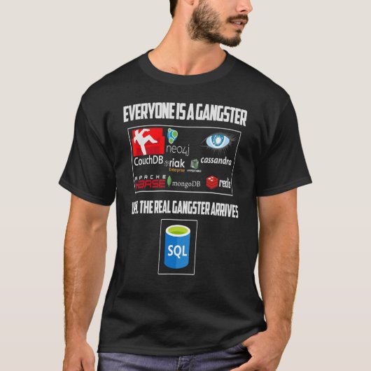 Geeky IT Computer Nerd Jeder ist Gangstar T-Shirt (Vorderseite)
