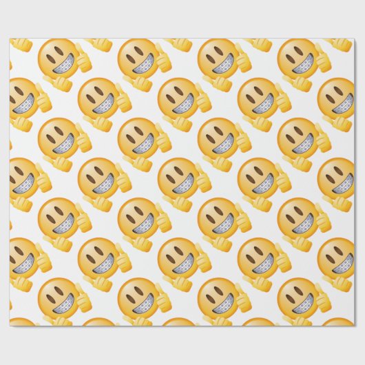 Geeky Klammern Emoji Geschenkpapier (Flach)
