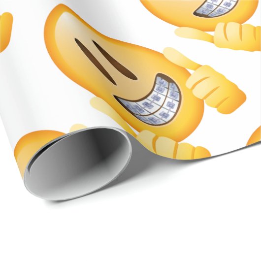 Geeky Klammern Emoji Geschenkpapier (Rolleneckpunkt)