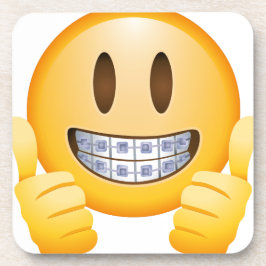 Geeky Klammern Emoji Getränkeuntersetzer
