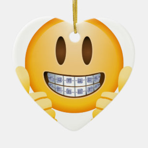 Geeky Klammern Emoji Keramikornament