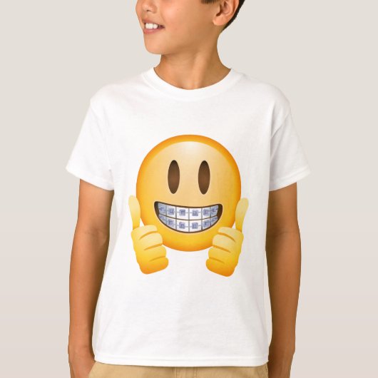 Geeky Klammern Emoji T-Shirt (Vorderseite)