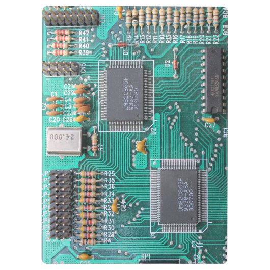 Geeky, Leiterplatte, Computermotherboard Klemmbrett (Rückseite)