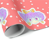 Geeky Mädchen Geschenkpapier (Rolleneckpunkt)