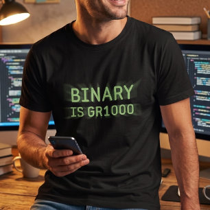 Geeky Mathe-Humor - Binär ist großartig (GR8) T-Shirt