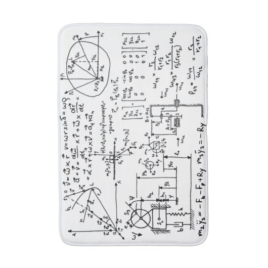 Geeky Mathe-Mathematik Badematte (Vorderseite Vertikal)