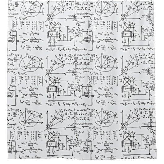 Geeky Mathe-Mathematik Duschvorhang (Vorderseite)