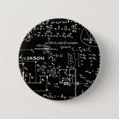 Geeky Mathe-Mathematik personalisiert Button (Vorderseite)