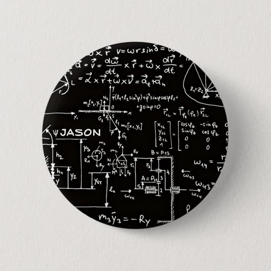 Geeky Mathe-Mathematik personalisiert Button (Vorderseite)