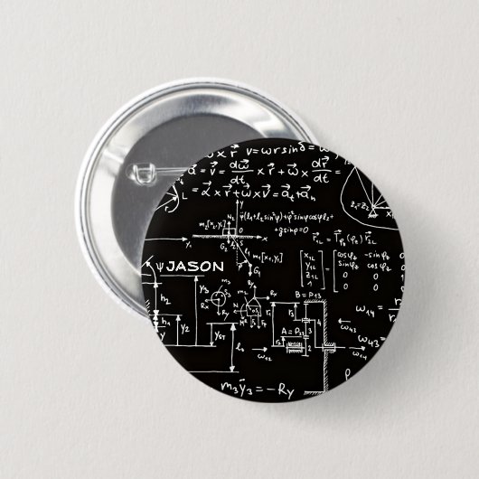 Geeky Mathe-Mathematik personalisiert Button (Vorne & Hinten)