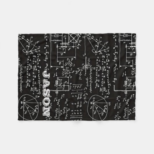 Geeky Mathe-Mathematik personalisiert Fleecedecke (Vorderseite (Horizontal))