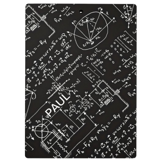 Geeky Mathe-Mathematik personalisiert Klemmbrett (Rückseite)