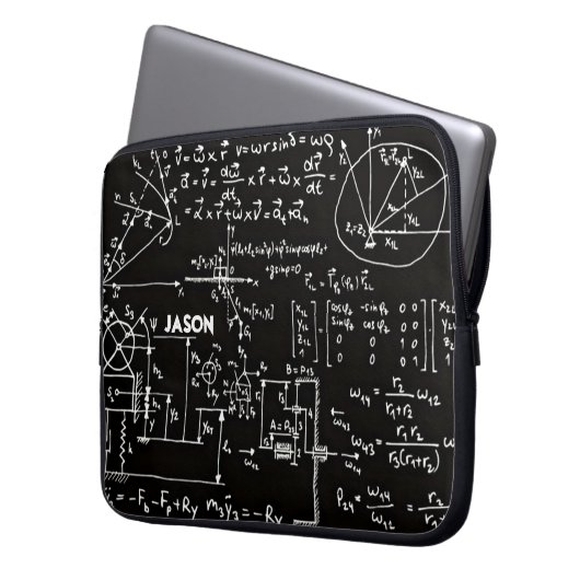 Geeky Mathe-Mathematik personalisiert Laptopschutzhülle (Vorderseite Links)